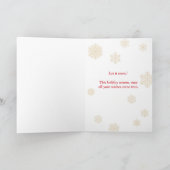 ゴールデン·レトリバーが雪を降ろせ！クリスマスカード シーズンカード (内部)