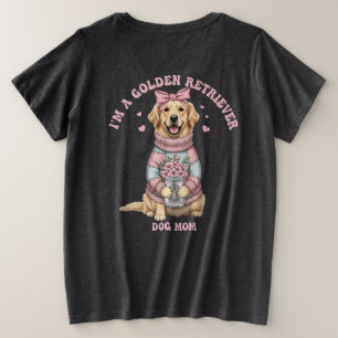 ゴールデン・レトリバーの犬ママです プラスサイズTシャツ