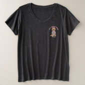 ゴールデン・レトリバーの犬ママです プラスサイズTシャツ (デザイン正面)