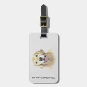ゴールデン·レトリバー ラゲッジタグ (正面縦)