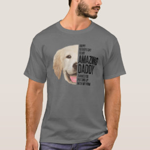 ゴールデン・レトリーバー・パパハッピー・ファーザーズ・デイ・トゥ・マイ・アマジ Tシャツ