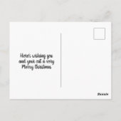 ゴールデン・レトリーバー 犬 クリスマス ポストカード (裏面)