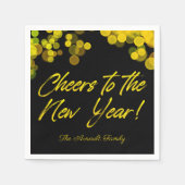 ゴールデン《写真》ぼけ味ライト | 新年の応援 スタンダードカクテルナプキン (正面)