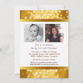 ゴールデン《写真》ぼけ味写真第50回バースデーパーティー 招待状 (裏面)