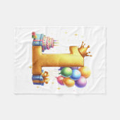 ゴールデン 初誕生日 フリースブランケット (正面(横))