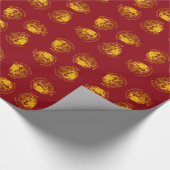 ゴールデン〔占星術の〕十二宮図2017年のルースターのラッピング紙 ラッピングペーパー (角)
