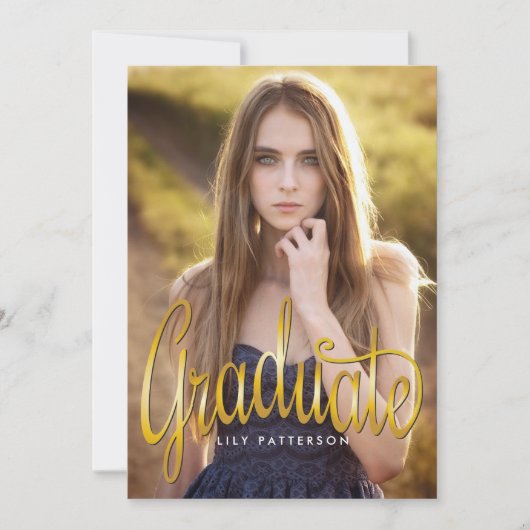 ゴールデン·大学院写真卒業パーティー 招待状 (正面)