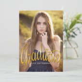 ゴールデン·大学院写真卒業パーティー 招待状 (スタンド正面)