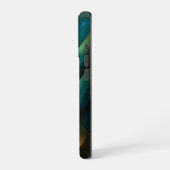 ゴールデン 抽象的 グリーン 幾何学 iPhoneケース (左側面)