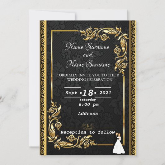 ゴールデン 招待状 (正面)