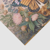 ゴールデン（昆虫）オオカバマダラ、モナークワイルドフラワーメダリオンゴージャス 薄葉紙 (詳細)