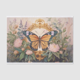 ゴールデン（昆虫）オオカバマダラ、モナークワイルドフラワーメダリオンゴージャス 薄葉紙