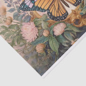 ゴールデン(昆虫)オオカバマダラ、モナークワイルドフラワーメダリオンゴージャス 薄葉紙 (詳細)
