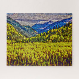 ゴールデン《植物》アスペンアンドロッキーズパインターリーラージパズル ジグソーパズル