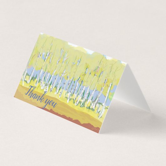 ゴールデン《植物》アスペンサンキューカード (正面)