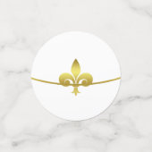 ゴールデン（紋章の）フラ・ダ・リウェディングシャワーテーブル紙吹雪 コンフェッティ (スモール正面)