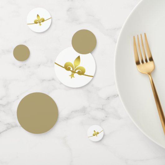 ゴールデン（紋章の）フラ・ダ・リウェディングシャワーテーブル紙吹雪 コンフェッティ (グループ)