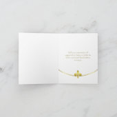 ゴールデン(紋章の)フラ・ダ・リ結婚写真のサンキューカード サンキューカード (内部)