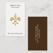 ゴールデン（紋章の）フラ・ダ・リ 名刺 (正面/裏面)