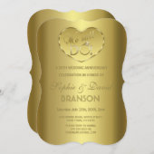 ゴールデン 結婚50周年 まだ愛してるよ 招待状 (正面/裏面)