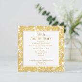 ゴールデン 結婚 50周年 結婚式 招待状(または:ゴールデン 50周年記念 結婚式 招待状) 招待状 (スタンド正面)