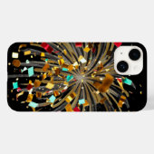 ゴールデン+花火+コンフェティのお祝い Case-Mate iPhoneケース (裏面 (横))