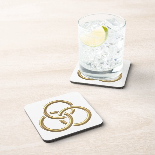 ゴールデン"3-D"トリニティリングや輪 コースター (右側)