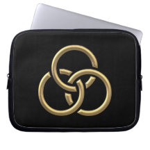 ゴールデン"3-D"トリニティリングや輪