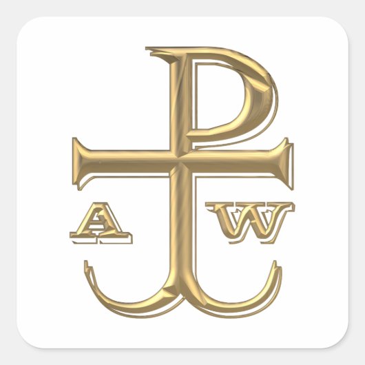 ゴールデン「3D」チローといかり スクエアシール (正面)