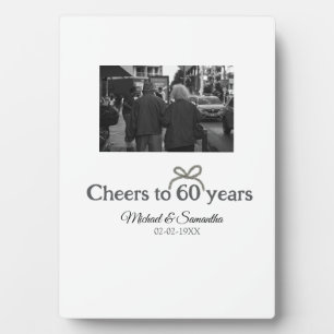 ゴールデンbow 60周年結婚記念日おめでとう フォトプラーク