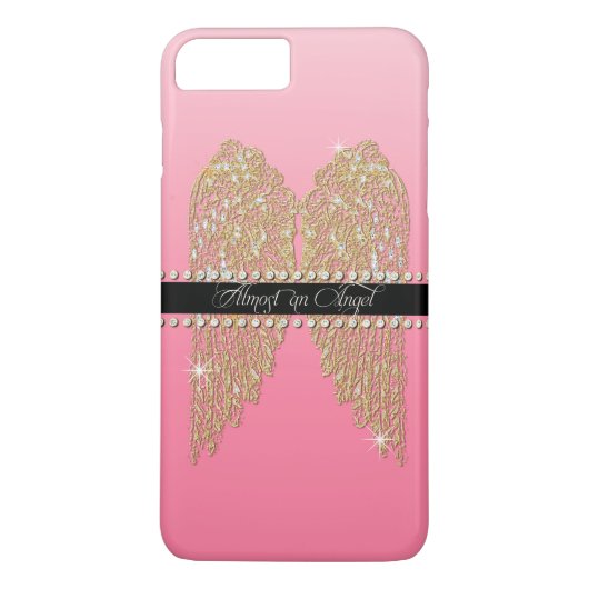 ゴールデンnダイヤモンドジュエルルルルックエンジェルウィングスきらきら光る Case-Mate iPhoneケース (裏面)