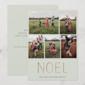 ゴールデンNOELフォトコラモダンージュホリデーカード シーズンカード (正面/裏面)