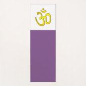 ゴールデンOMシンボルパープルヨガ瞑想 ヨガマット (正面)