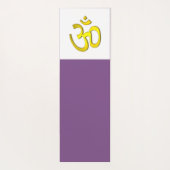 ゴールデンOMシンボルパープルヨガ瞑想 ヨガマット (裏面)