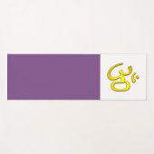 ゴールデンOMシンボルパープルヨガ瞑想 ヨガマット (正面(横))