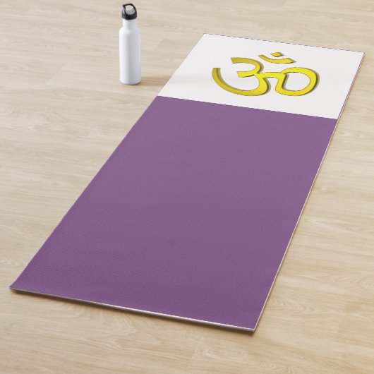 ゴールデンOMシンボルパープルヨガ瞑想 ヨガマット (インサイチュ)