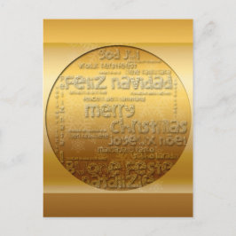 ゴールデ国際的ンクリスマスNavidad vポストカード シーズンポストカード