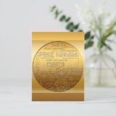 ゴールデ国際的ンクリスマスNavidad vポストカード シーズンポストカード (スタンド正面)