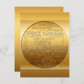 ゴールデ国際的ンクリスマスNavidad vポストカード シーズンポストカード (正面/裏面)