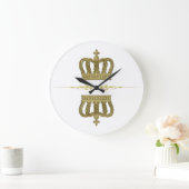 ゴールデ王室のンクラウンII +バックグラー。&アイディア ラージ壁時計 (ホーム)