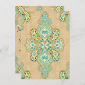 ゴールデ王室のンペイズリー 招待状 (正面/裏面)