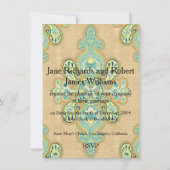 ゴールデ王室のンペイズリー 招待状 (裏面)