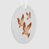 ゴールデ輝くン·ドヴスパーソナライズされた写真 オーナメント (正面)