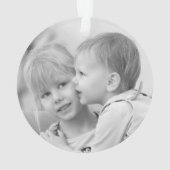 ゴールデ輝くン·ドヴスパーソナライズされた写真 オーナメント (裏面)