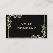 ゴールデ離れン金ゴールド文字ブラックプロフェッショナル- 名刺 (正面)