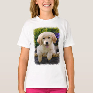 ゴールデ魅力的ィ·レトリバー犬の子犬の写真 Tシャツ