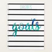 ゴールトレンディーパーソナライズされた水彩タイポグラフィ プランナー手帳 (正面)