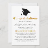 ゴールドおめでとう卒業招待状 招待状 (正面)