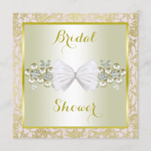 ゴールドが輝く、ダイヤモンドジュエリー＆リボン ブライダルシャワー