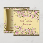 ゴールドさくら50周年パーティー 招待状 (正面/裏面)